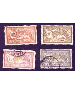 Timbres France Type Merson 1900 Yv 119 - 122 oblitéré