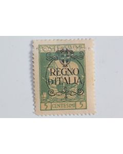 Timbres Italie Fiume surcharge Regno D'Italia 1924 variété dentelure horizontale neuf*