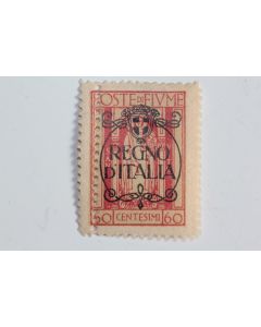 Timbres Italie Fiume surcharge Regno D'Italia 1924 variété dentelure verticale neuf*