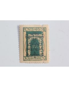 Timbres Italie Fiume surcharge Regno D'Italia 1924 variété dentelure verticale neuf*