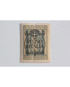 Timbres Italie Fiume surcharge Regno D'Italia 1924 variété dentelure verticale neuf*