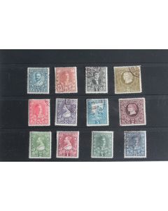 Timbres Monténégro série king Nicholas 1910 oblitérés