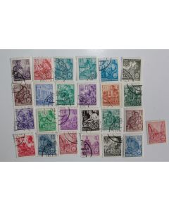 Timbres république d'Allemagne métier divers 1954