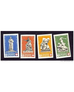 Timbres Suisse 1940 Série Découpé du bloc N**