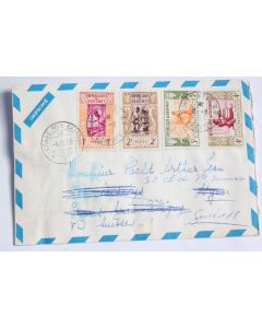 Timbres sur enveloppe aérienne République du DAHOMEY 1963