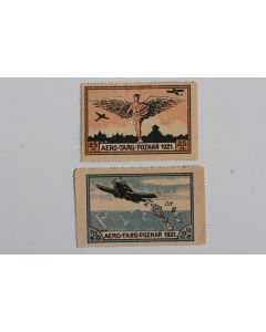 Timbres Vignettes poste aérienne Pologne 100M faux 1921