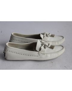 TOD'S mocassins cuir blanc T36