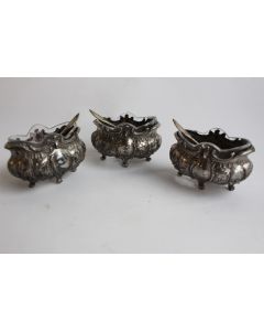 Trois salières argent 