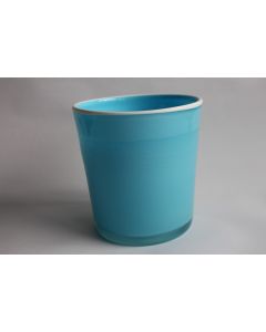 Vase en verre double couche bleu / blanc