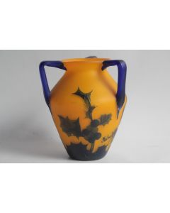 Vase verre Richard Burgsthal Houx Loetz Etling
