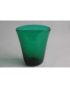 Vase verre vert Murano bullicante