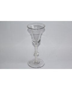 Verre à vin filigrané Twist XVIIIe siècle