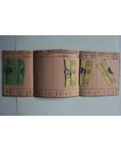 Vieux papier Calendrier empire ottoman avec vignette marchande 1893