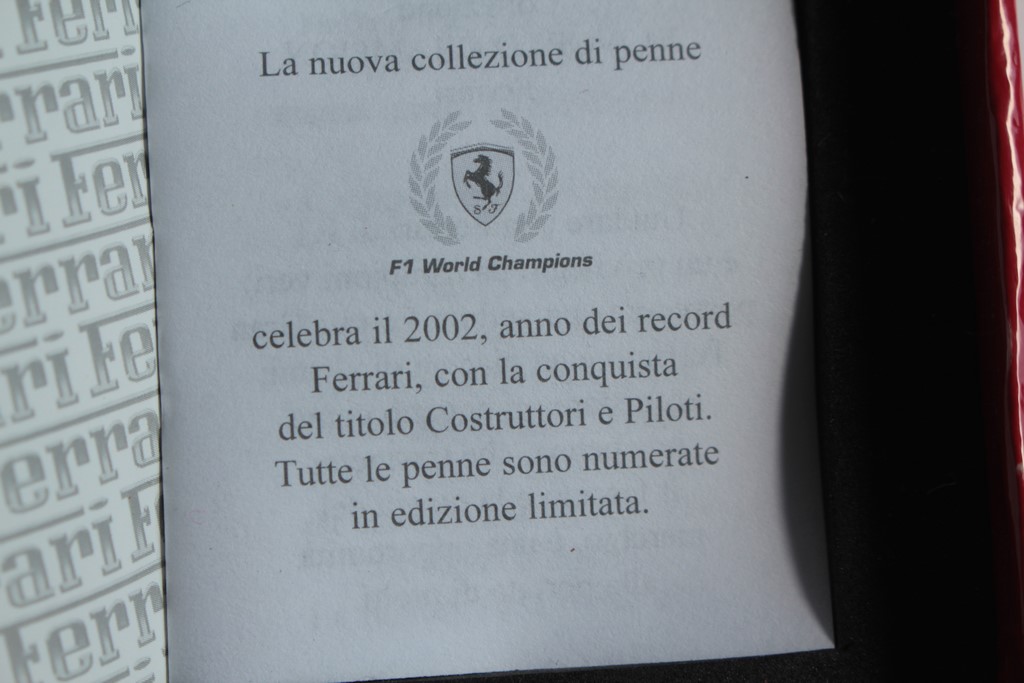 FERRARI F1 world champions 2002 Ballpoint Pen (63867) | eBay